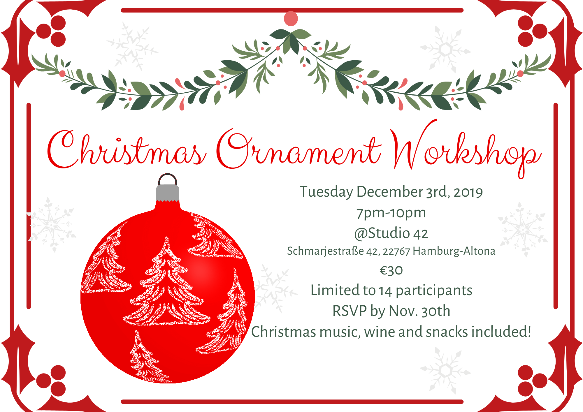 Christmas Ornament Workshop